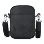 Sacoche compacte en cuir véritable, silhouette urbaine à bandoulière - Noir
