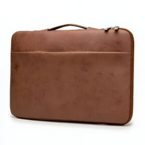 Sacoche fine en simili cuir pour ordinateur portable et accessoires
