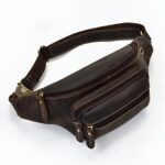 Sacoche banane cuir homme bandoulière ajustable