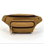 Sacoche banane cuir homme bandoulière ajustable - Marron clair