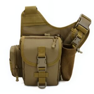 Sacoche bandoulière tactique militaire multipoches, tissu Oxford résistant