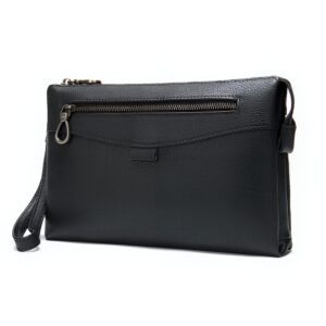 Pochette main homme en cuir