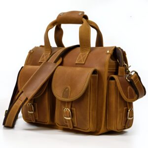 Sacoche cuir pleine fleur avec protection ordinateur